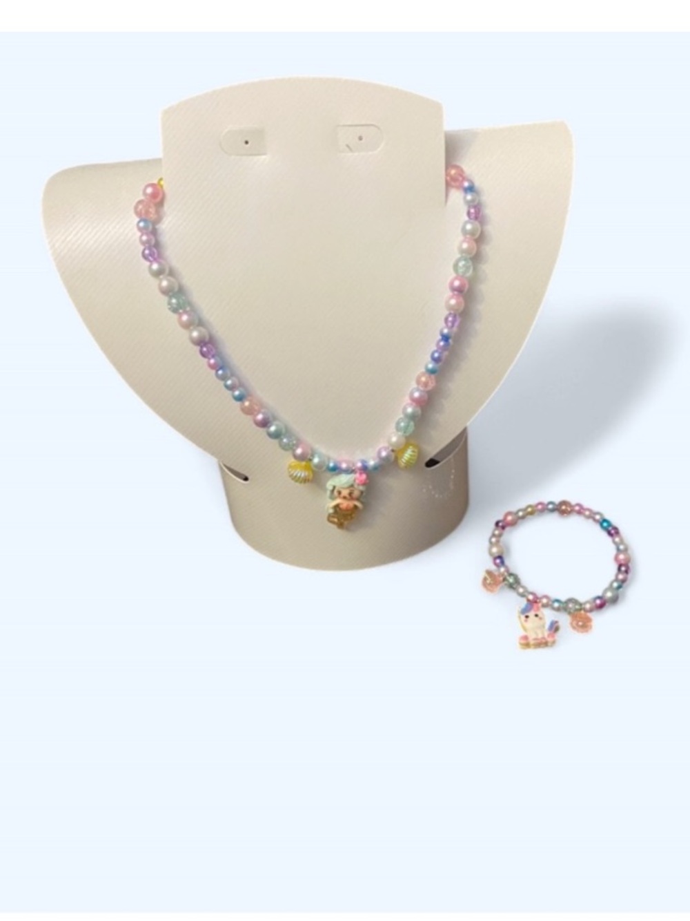 Colorful Beaded  Necklace and Bracelet  Set